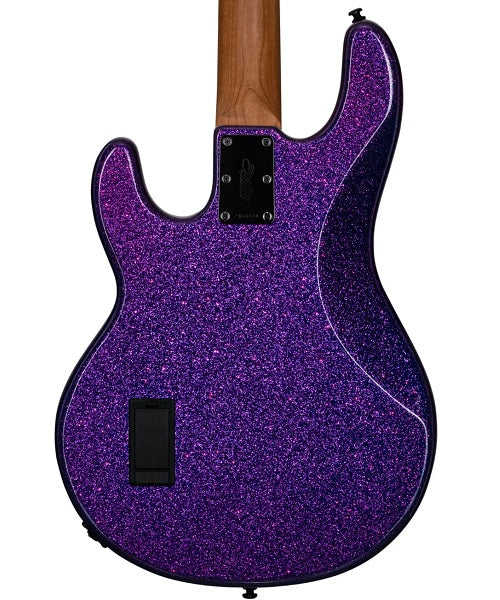 “Exclusiva en Veerkamp Online” Sterling by Music Man Bajo Eléctrico Morado Brillante con Funda RAY34-PSK-R2, StingRay