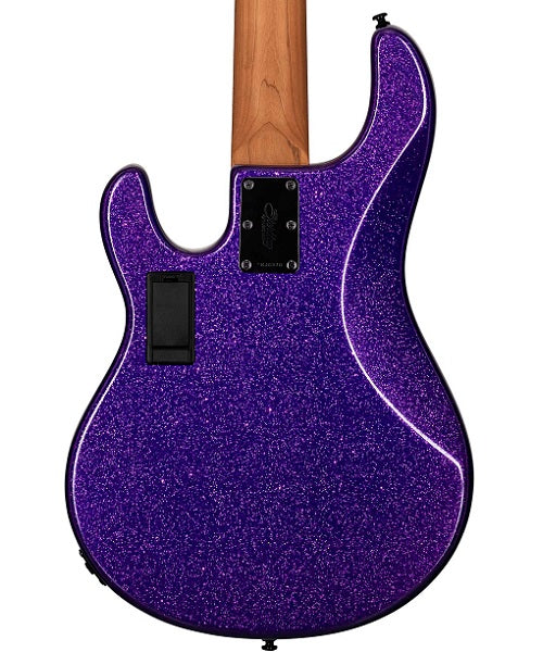 “Exclusiva en Veerkamp Online” Sterling by Music Man Bajo Eléctrico Morado Brillante de 5 Cuerdas con Funda RAY35-PSK-R2, StingRay