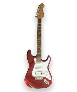 Caraya Guitarra Eléctrica Roja E-211 RD Brillante con Funda y Tahalí