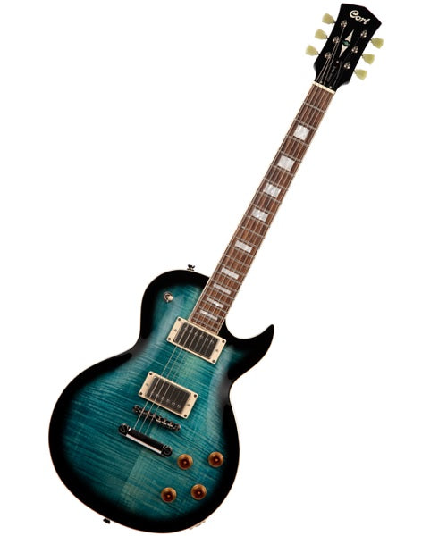 Cort Guitarra Eléctrica Azul/Negro Sombreado CR250 DBB, Serie Classic Rock