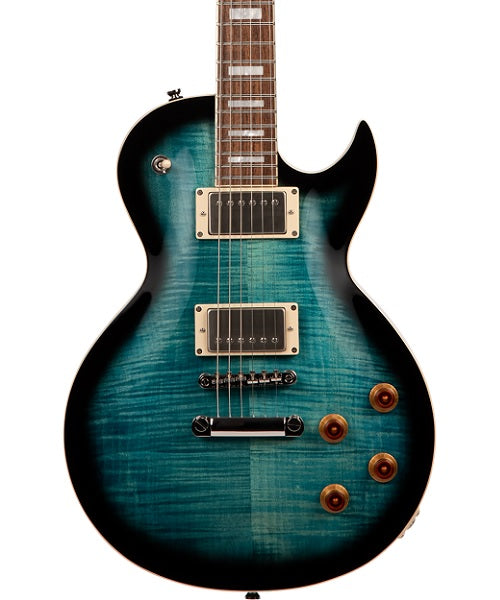 Cort Guitarra Eléctrica Azul/Negro Sombreado CR250 DBB, Serie Classic Rock