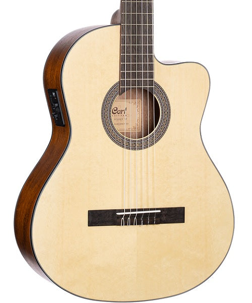 Cort Guitarra Electroacústica Natural Mate AC120CE OP, Serie Classic