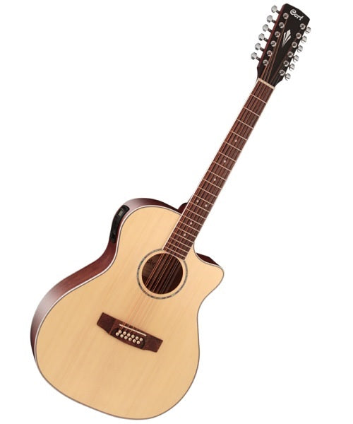 Cort Guitarra Electroacústica Natural Mate de 12 Cuerdas GA-MEDX-12 OP, Serie Grand Regal