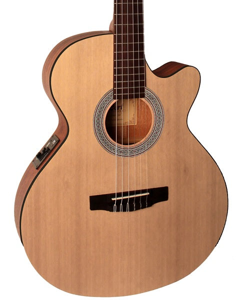 Cort Guitarra Electroacústica Natural Mate CEC1 OP Classic Series