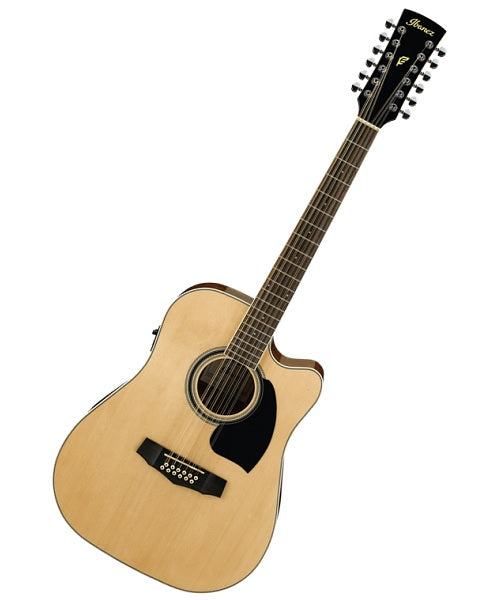 Ibanez Guitarra Electroacústica Natural de 12 cuerdas PF1512ECE-NT Performance