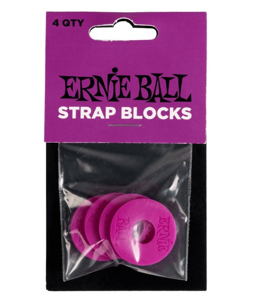 Ernie Ball Seguros para Tahalí 5618, Plástico Morado (4 pzas)