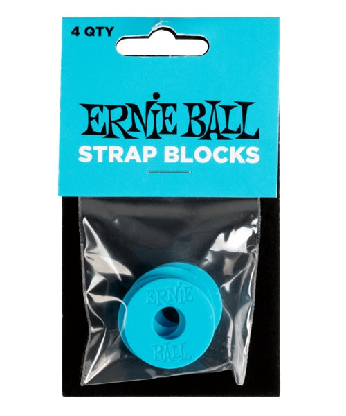 Ernie Ball Seguros para Tahalí 5619, Plástico Azul (4 pzas)