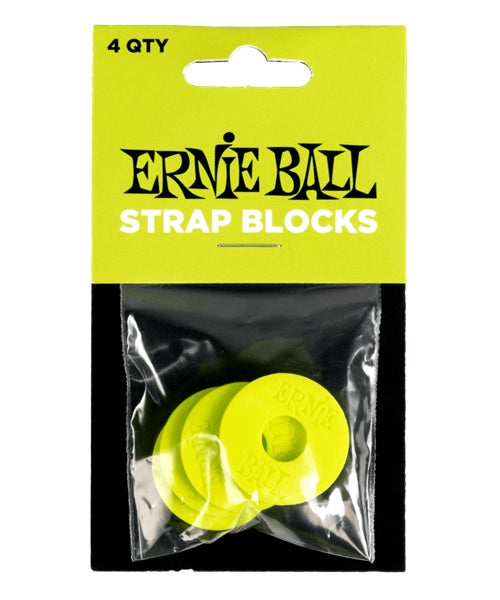 Ernie Ball Seguros para Tahalí 5622, Plástico Verde (4 pzas)