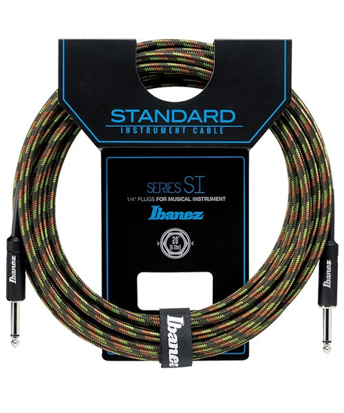 Ibanez Cable 6.10Mts Negro/Verde SI20-CGR Recto/Recto