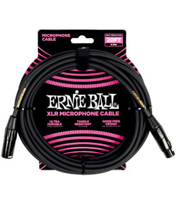 Ernie Ball Cable para Micrófono 6.096 Mts. 6388, Negro XLR Male/Female