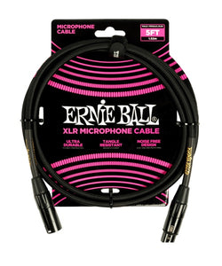 Ernie Ball Cable para Micrófono 1.524 Mts. 6390, Negro XLR Male/Female