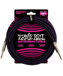 Ernie Ball Cable Braided 6395 Morado/Negro 5.486 Mts. Recto/Recto