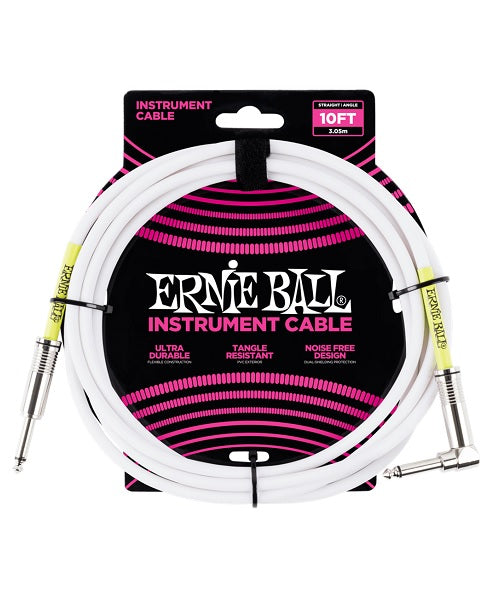 Ernie Ball Cable Clásico 6049 Blanco 3.04 Mts. Recto/Angulado