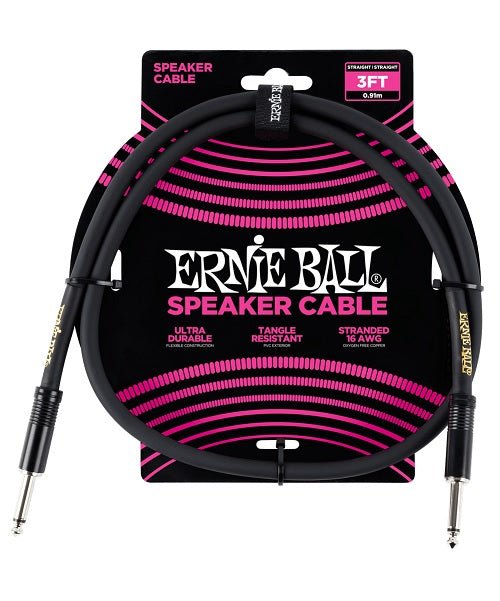 Ernie Ball Cable 0.91Mts para Bafle Negro 6071