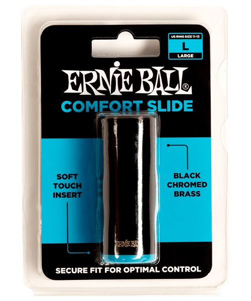 Ernie Ball Comfort Slide para Guitarra 4289 Latón Cromado Negro, Grande