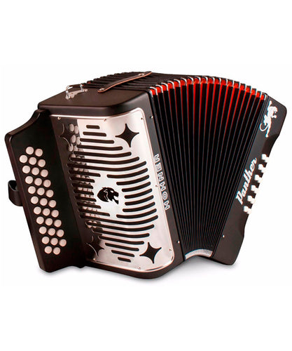 Hohner Acordeón Diatónico Sol-Do-Fa Negro A4800 Panther