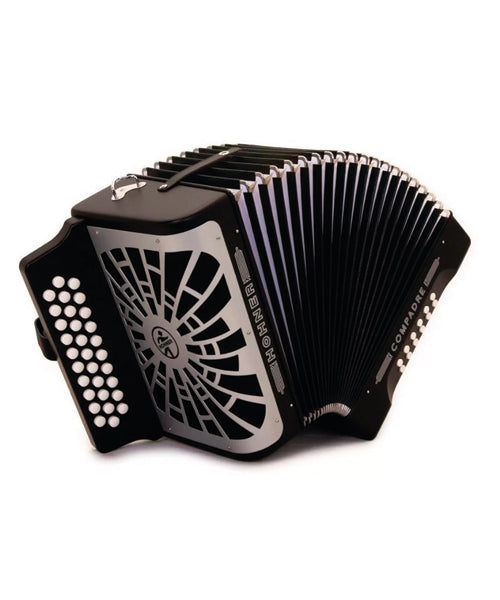Hohner Acordeón Diatónico Sol-Do-Fa Negro Con Funda A48221 Compadre