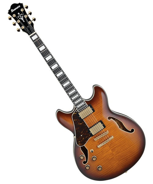 Ibanez Guitarra Eléctrica Café Sombreado AS93FML-VLS Artcore Expressionist Zurda