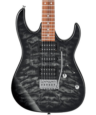 Ibanez Guitarra Eléctrica Negra Transparente Sombreado GRX70QA-TKS, Gio RG