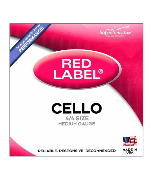 Super Sensitive Cuerda "Red Label" 6127 para Cello 4/4, 2A (D "Re")