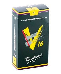 Vandoren Cañas "V16" Para Saxofón Soprano 4, SR714(10), Caja Con 10 Pzas