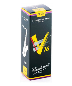 Vandoren Cañas "V16" Para Saxofón Tenor 3 1/2, SR7235(5), Caja Con 5 Pzas